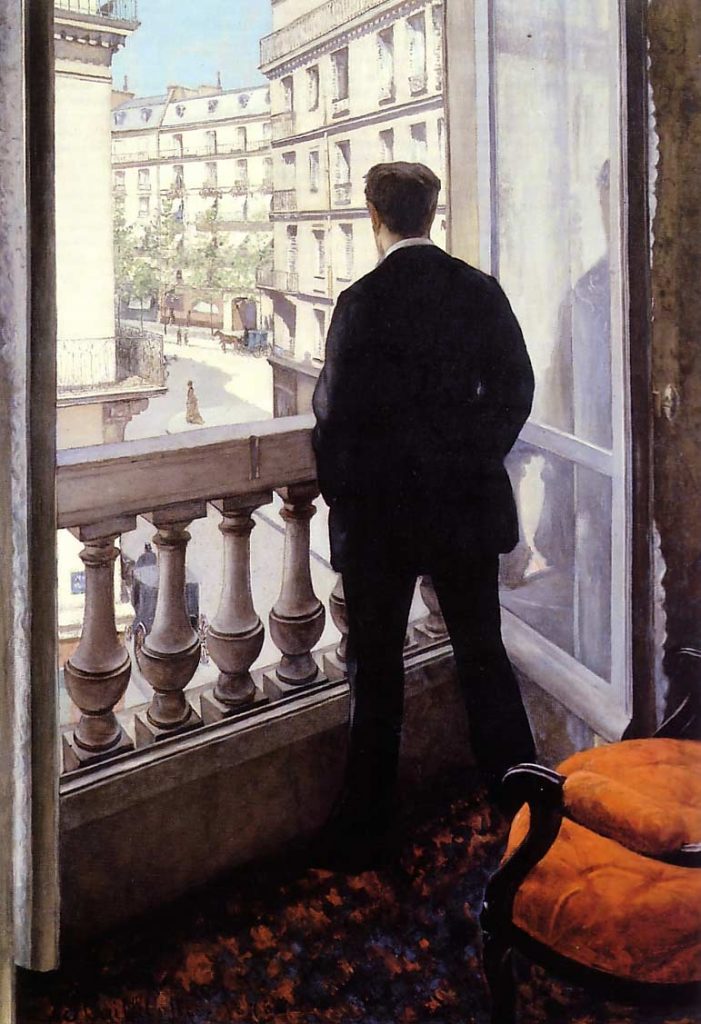 Jeune homme à la fenêtre, Gustave Caillebotte, 1876